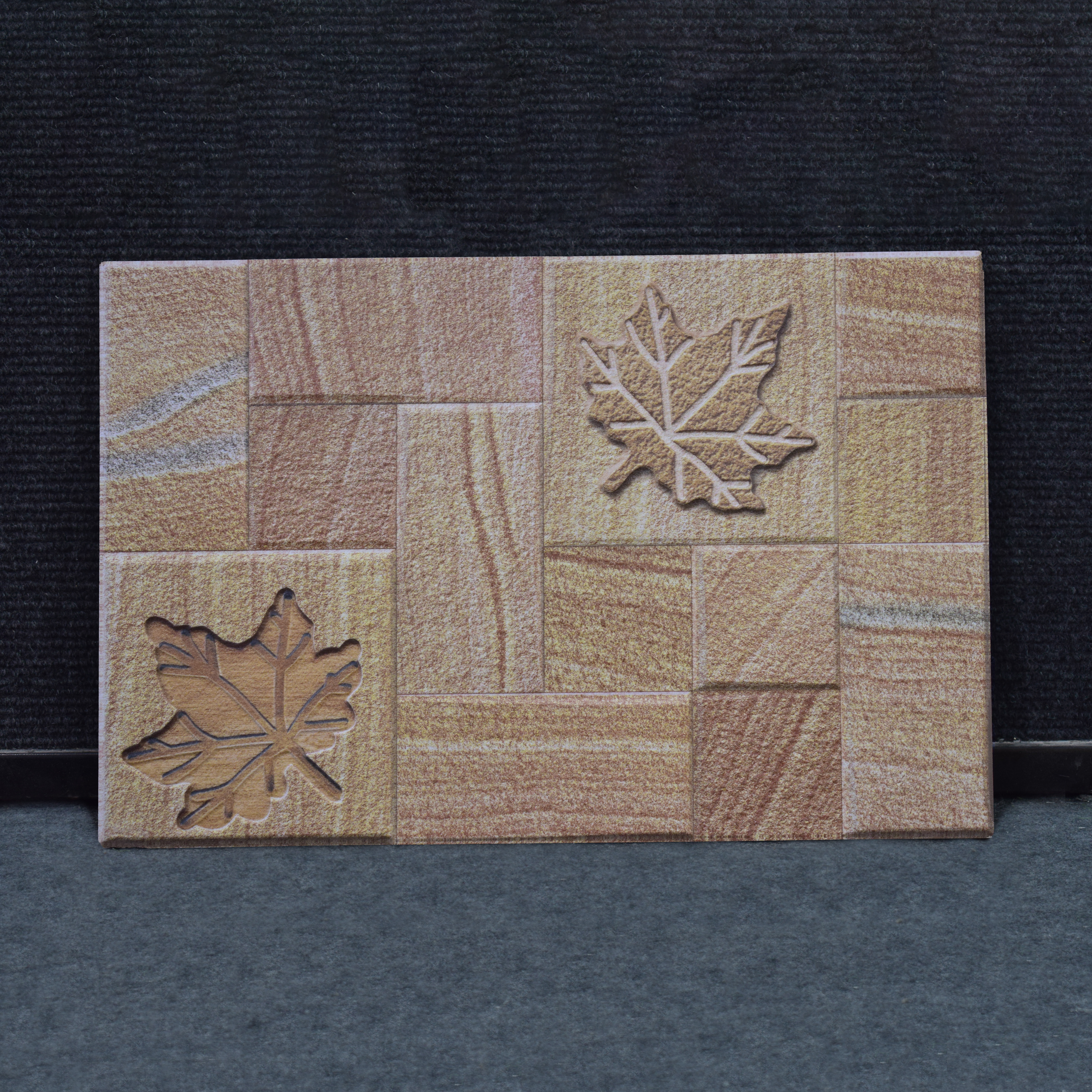TL 00113 B Caramel Beige 18 x 12 inch Matte Finish Ceramic High Depth Elevation Wall Tile - 8 mm