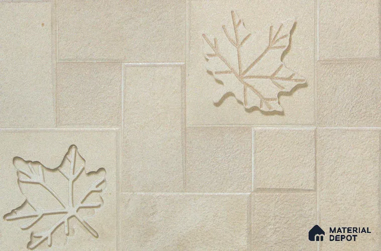 TL 00113 C Marshmallow Cream 18 x 12 inch Matte Finish Ceramic High Depth Elevation Wall Tile - 8 mm
