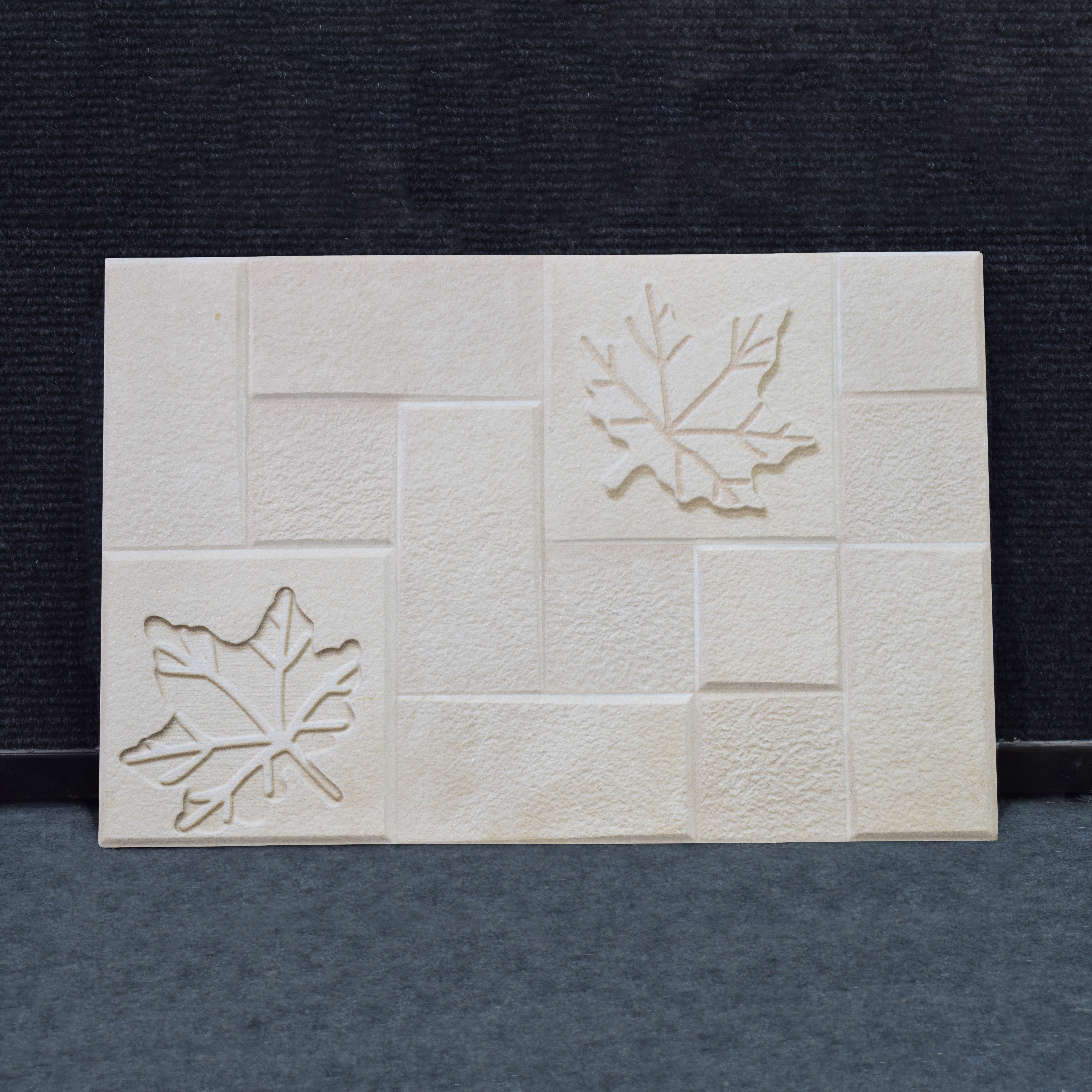 TL 00113 C Marshmallow Cream 18 x 12 inch Matte Finish Ceramic High Depth Elevation Wall Tile - 8 mm