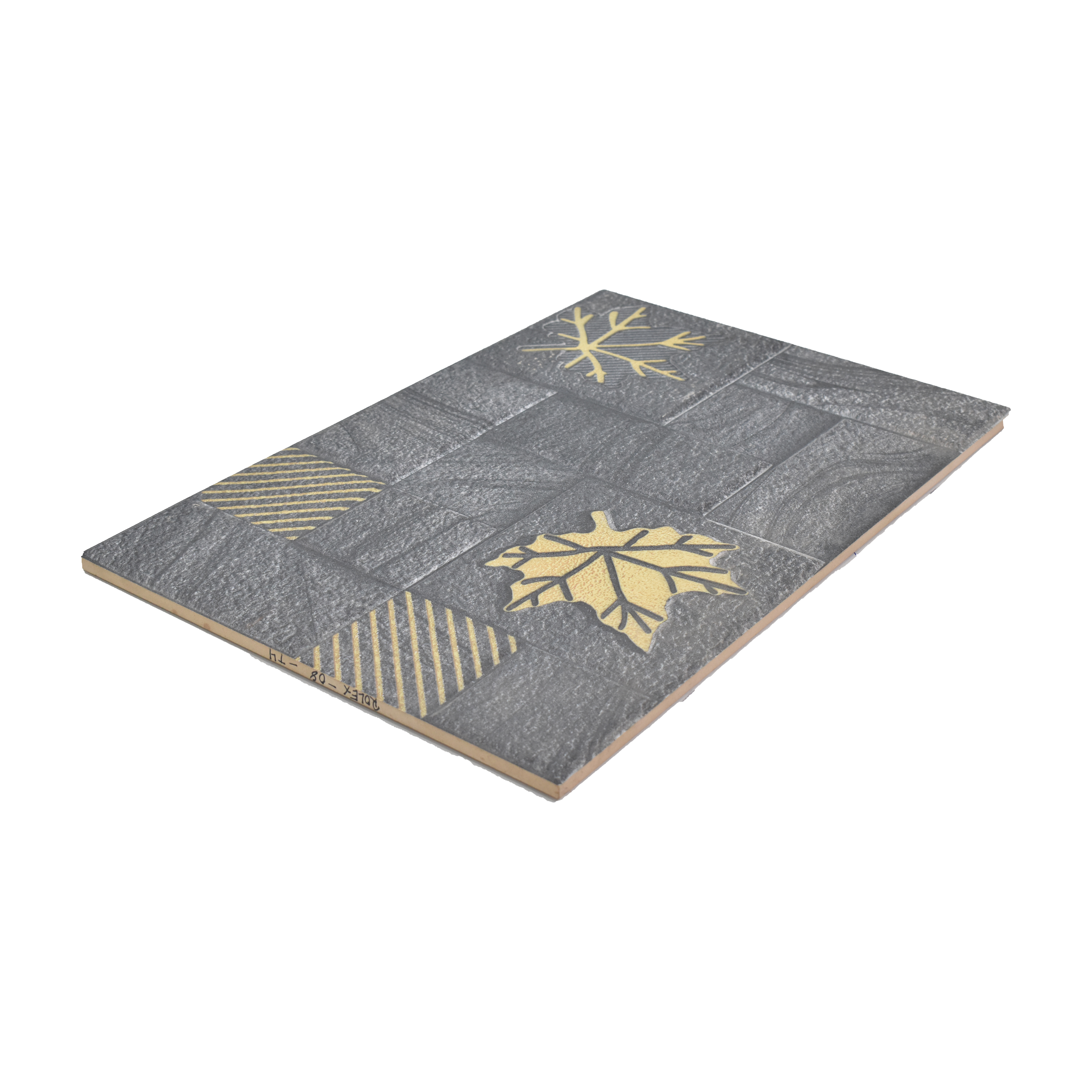 TL 00113 A Charcoal Black 18 x 12 inch Matte Finish Ceramic High Depth Elevation Wall Tile - 8 mm