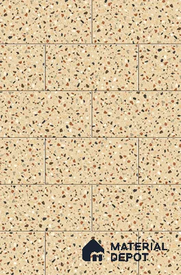 Terrazzo Elevation Wall Tile TL 00125 B Sandy Beige 2 ft x 1 ft Matte Finish Ceramic High Depth Tile - 9 mm