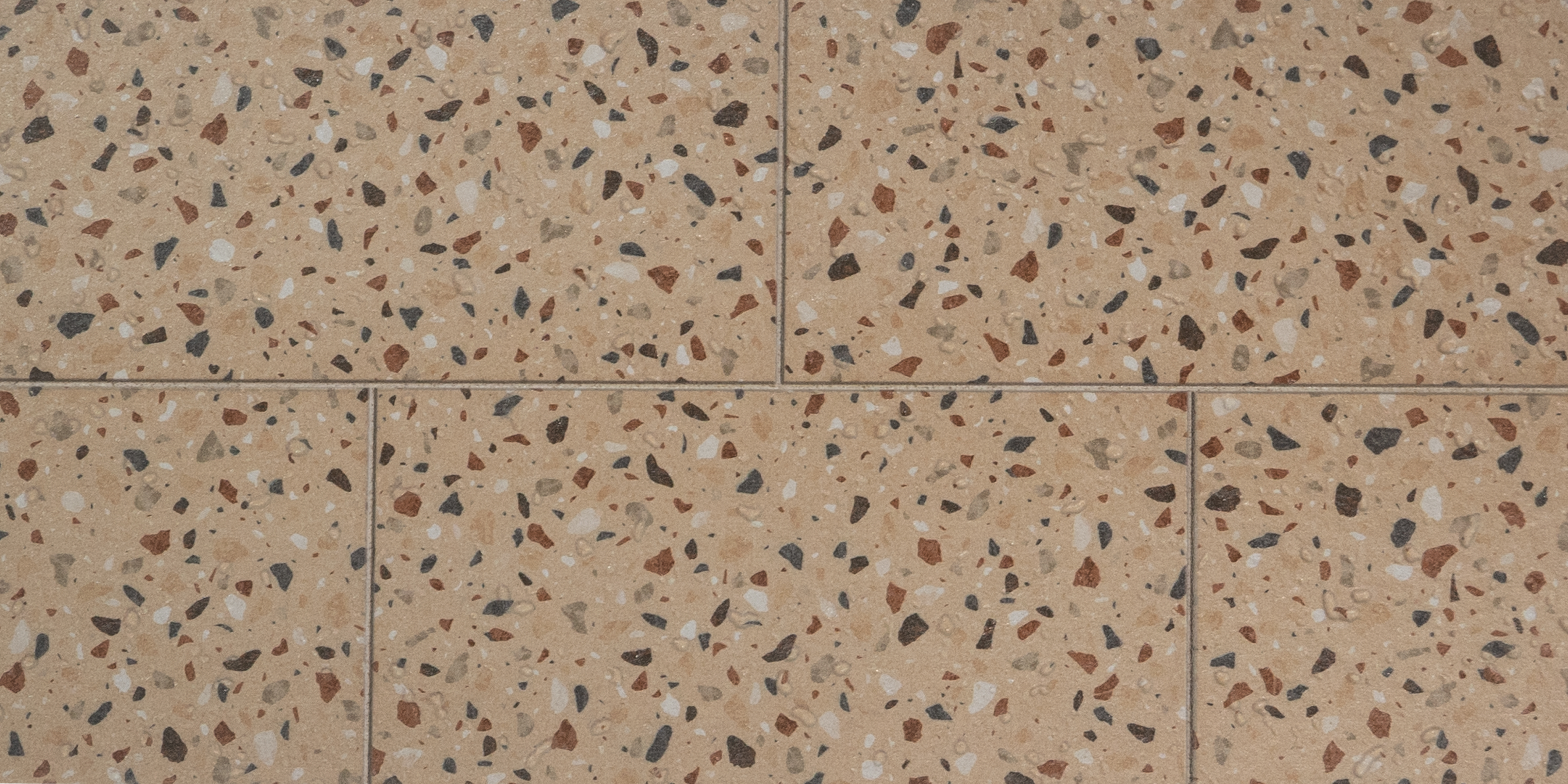 Terrazzo Elevation Wall Tile TL 00125 B Sandy Beige 2 ft x 1 ft Matte Finish Ceramic High Depth Tile - 9 mm