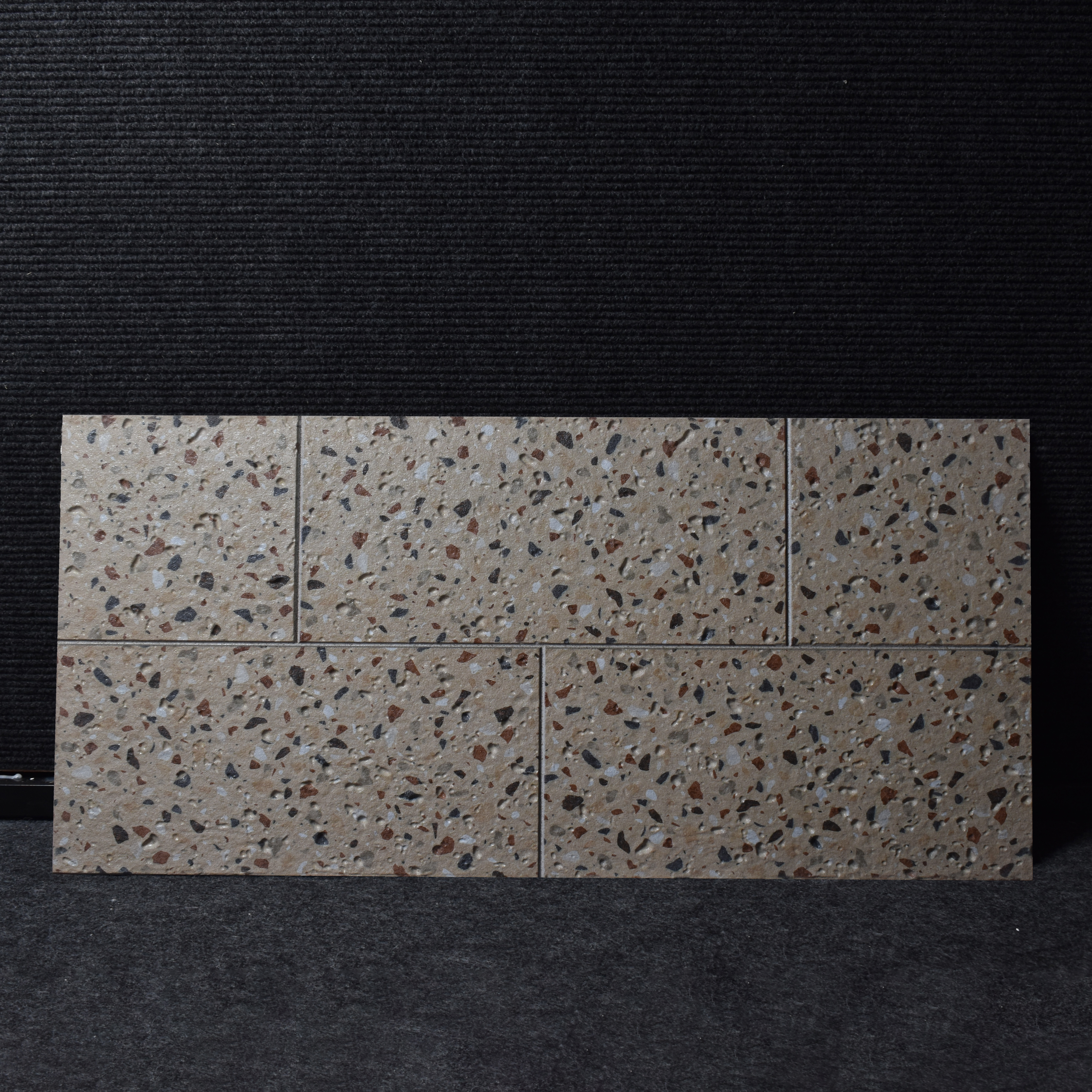 Terrazzo Elevation Wall Tile TL 00125 B Sandy Beige 2 ft x 1 ft Matte Finish Ceramic High Depth Tile - 9 mm