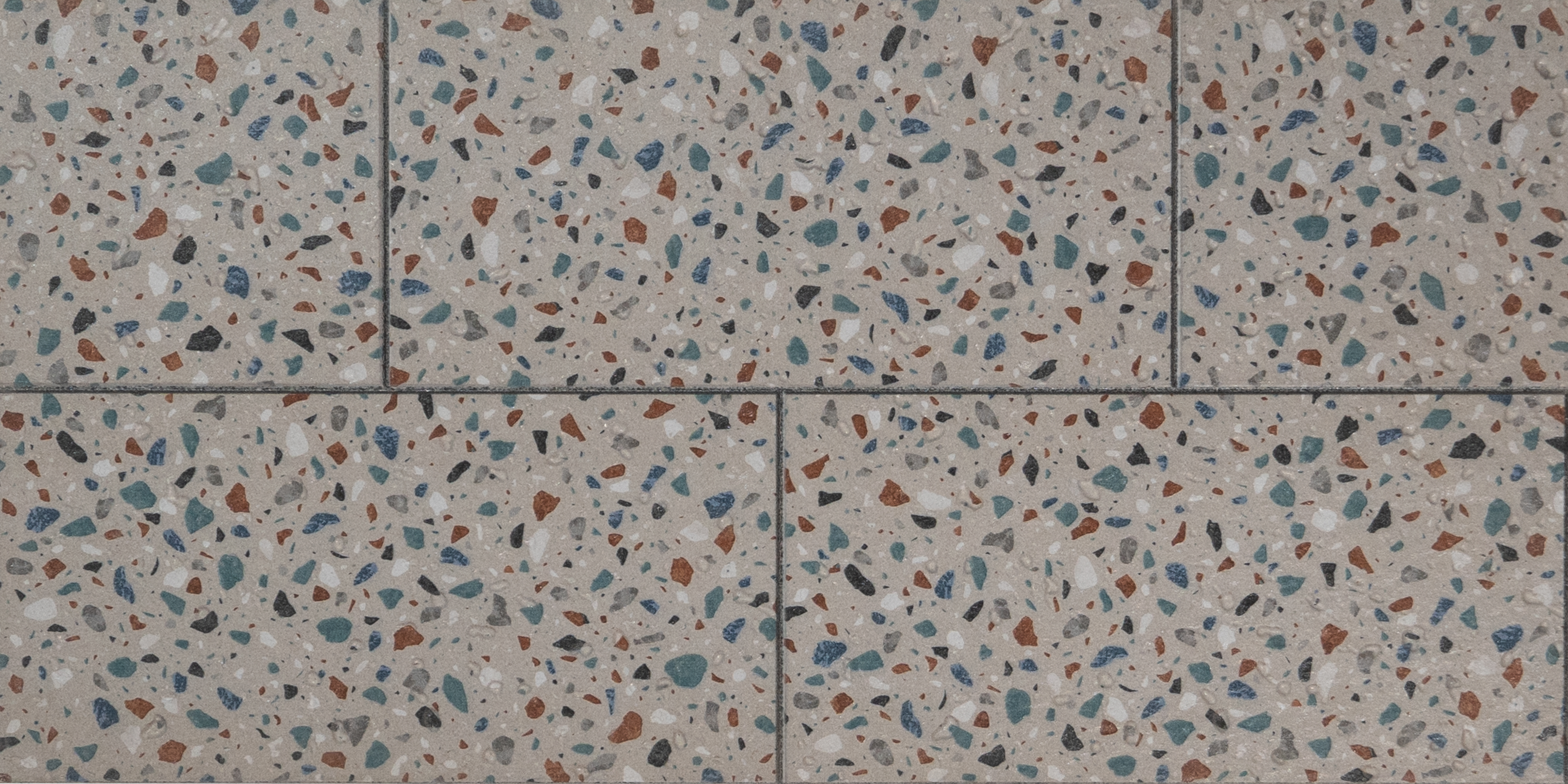 Terrazzo Elevation Wall Tile TL 00125 C Slate Grey 2 ft x 1 ft Matte Finish Ceramic High Depth Tile - 9 mm