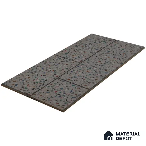 Terrazzo Elevation Wall Tile TL 00125 C Slate Grey 2 ft x 1 ft Matte Finish Ceramic High Depth Tile - 9 mm
