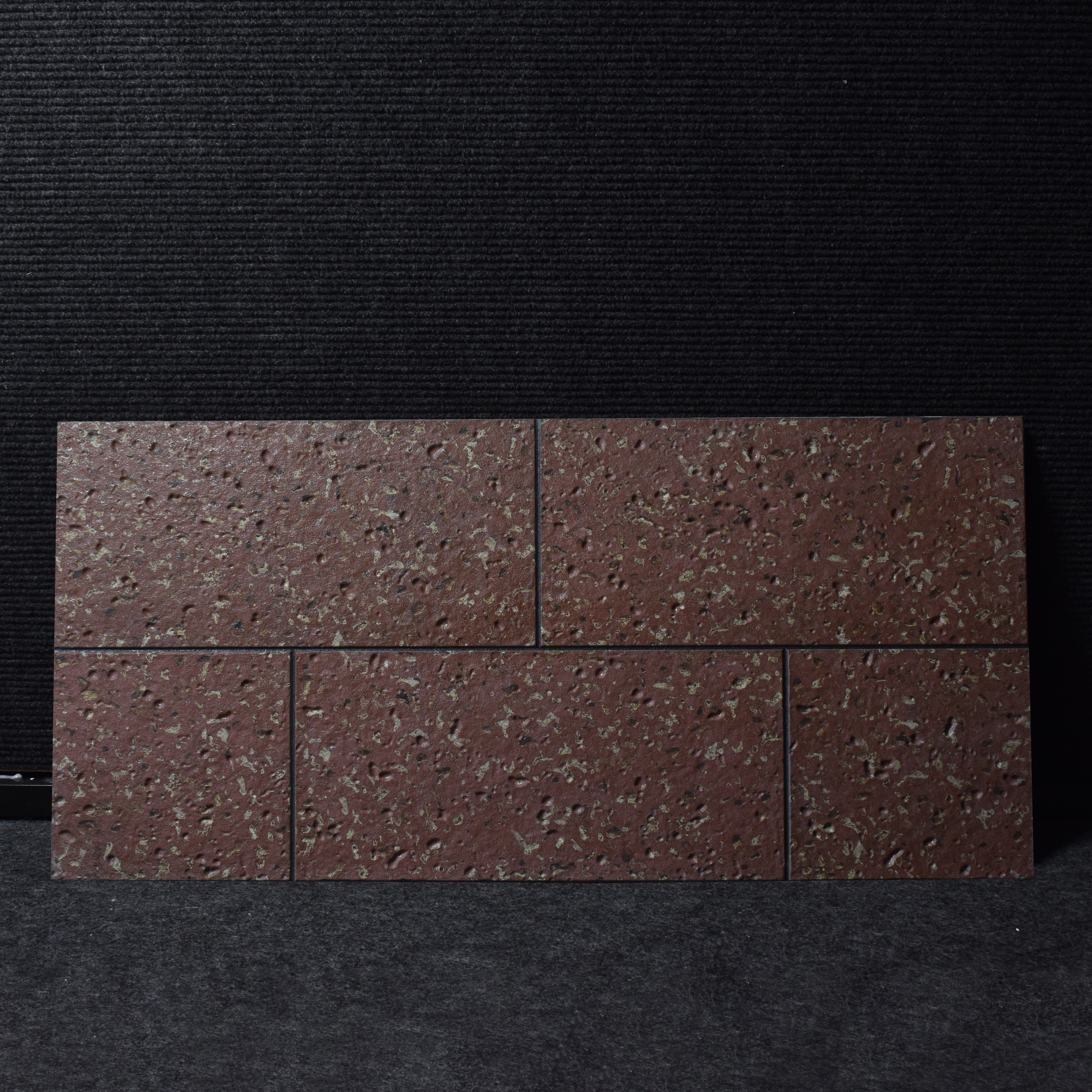 Brick Elevation Wall Tile TL 00125 A Chocolate Brown 2 ft x 1 ft Matte Finish Ceramic High Depth Tile - 9 mm