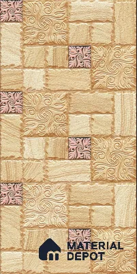 TL 00110 D Mocha Beige 18 x 12 inch Matte Finish Ceramic Elevation Wall Tile - 8 mm
