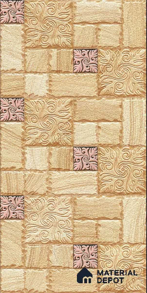 TL 00110 D Mocha Beige 18 x 12 inch Matte Finish Ceramic Elevation Wall Tile - 8 mm