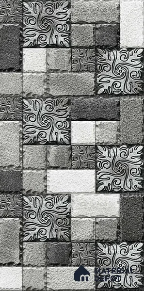 TL 00110 C Slate Grey 18 x 12 inch Matte Finish Ceramic High Depth Elevation Wall Tile - 8 mm