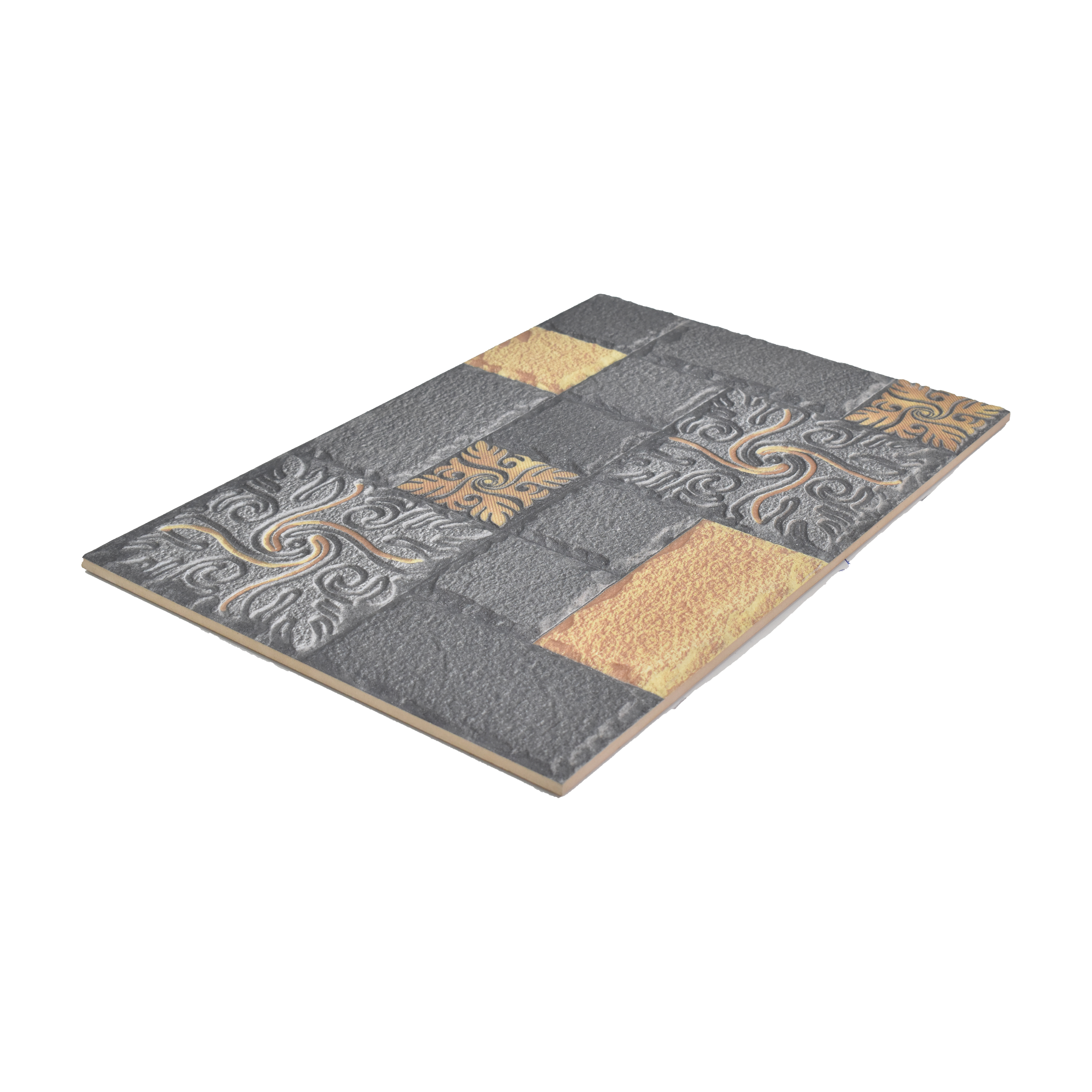 TL 00110 B Yellowish Grey 18 x 12 inch Matte Finish Ceramic High Depth Elevation Wall Tile - 8 mm