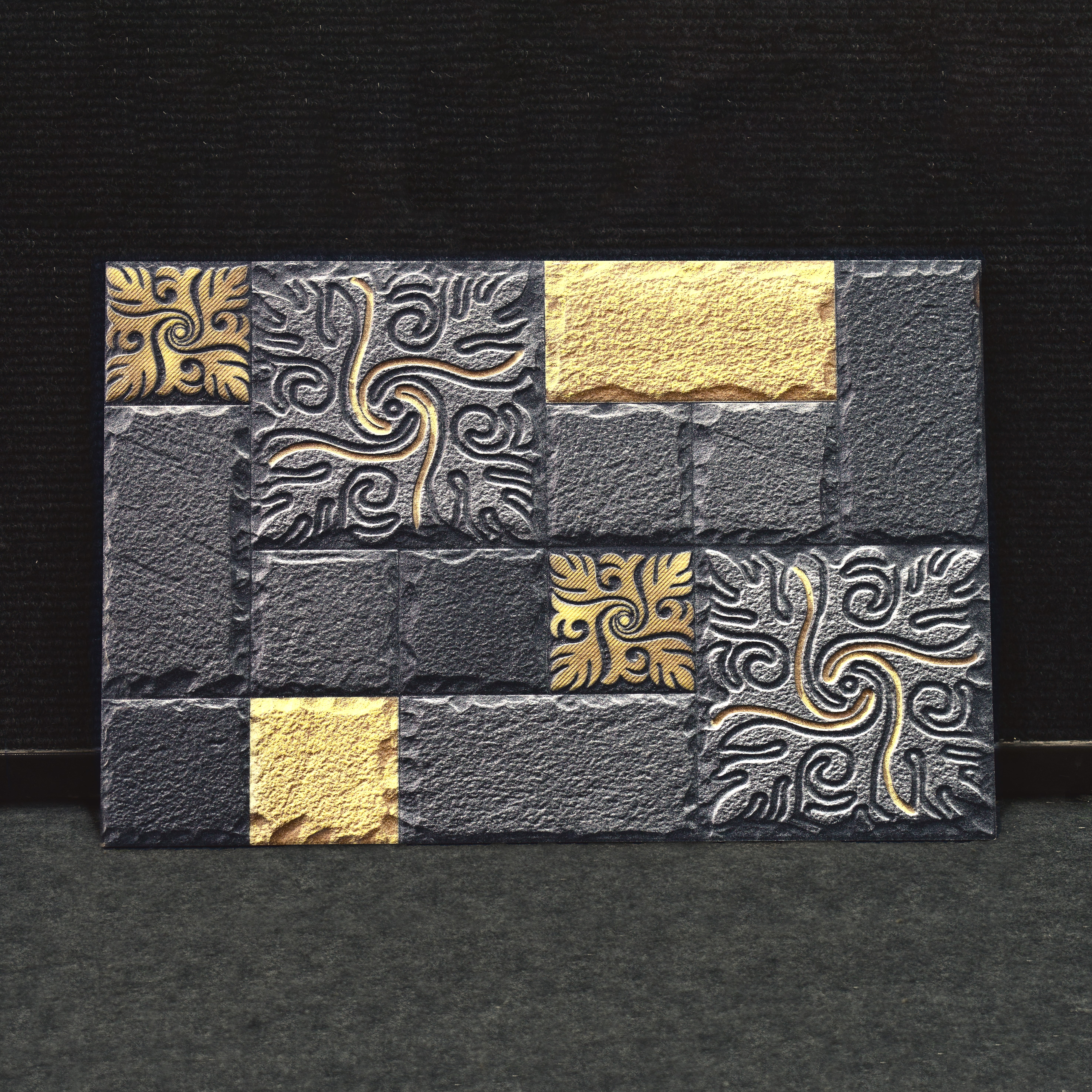 TL 00110 B Yellowish Grey 18 x 12 inch Matte Finish Ceramic High Depth Elevation Wall Tile - 8 mm