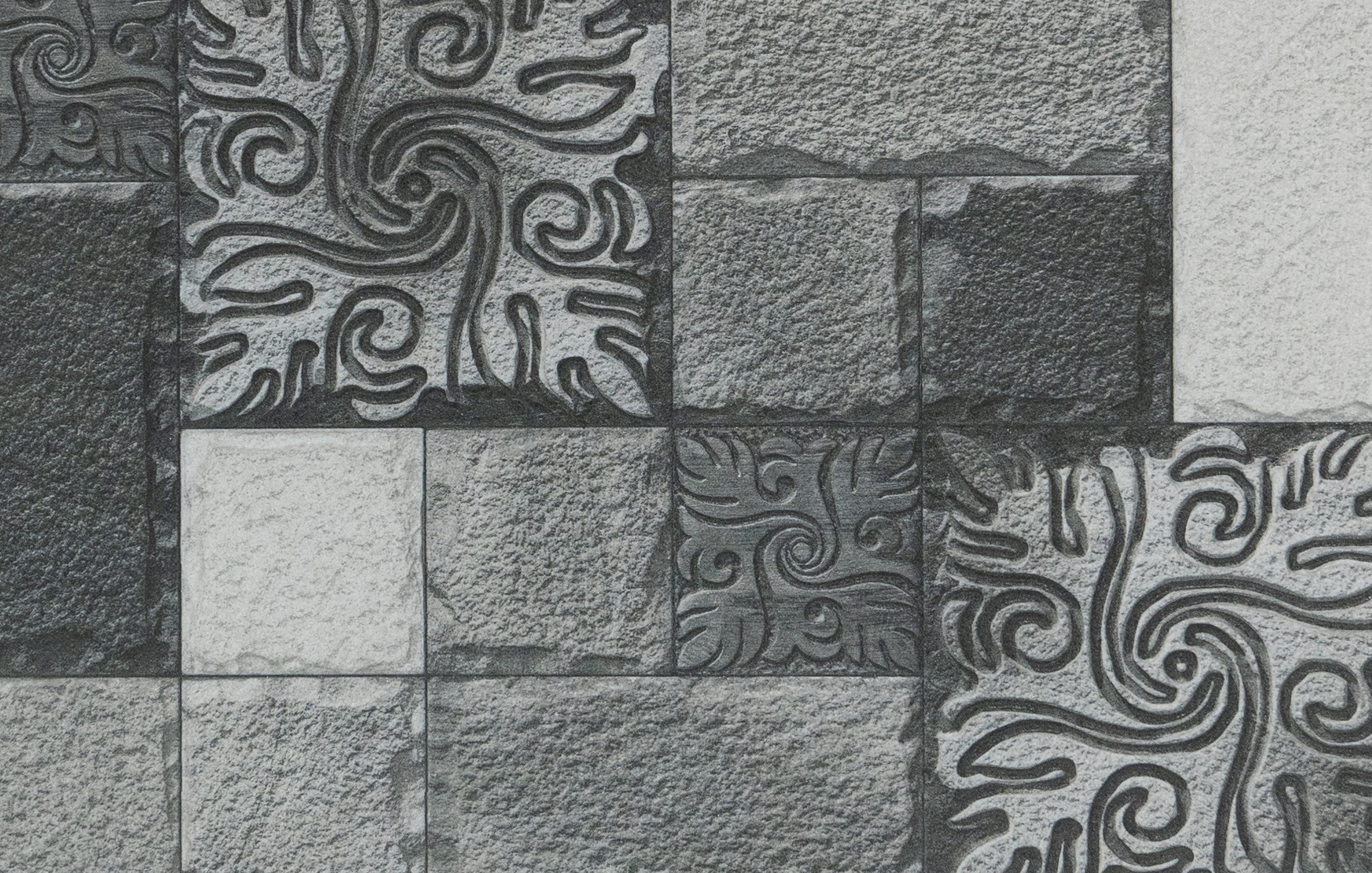 TL 00110 C Slate Grey 18 x 12 inch Matte Finish Ceramic High Depth Elevation Wall Tile - 8 mm