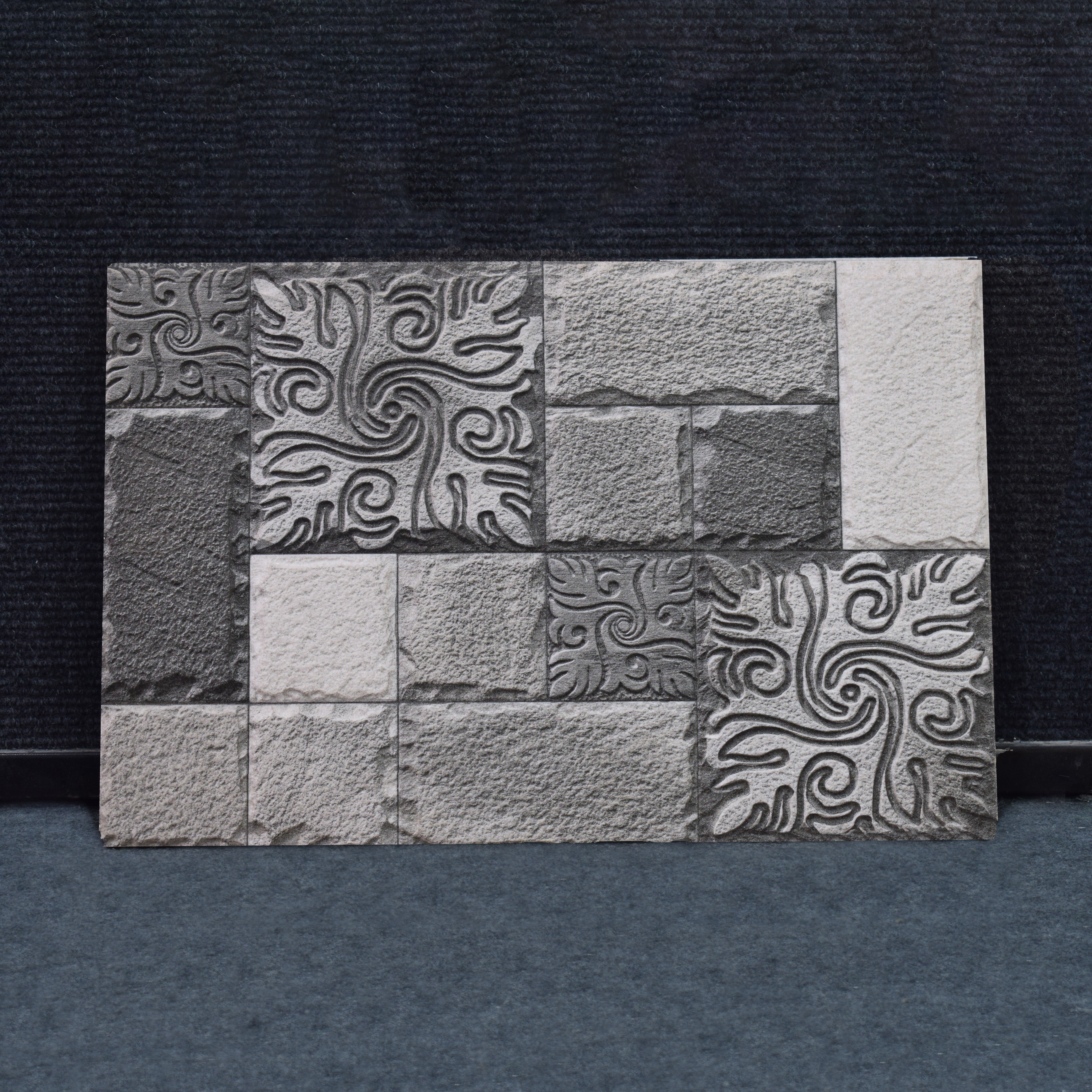 TL 00110 C Slate Grey 18 x 12 inch Matte Finish Ceramic High Depth Elevation Wall Tile - 8 mm
