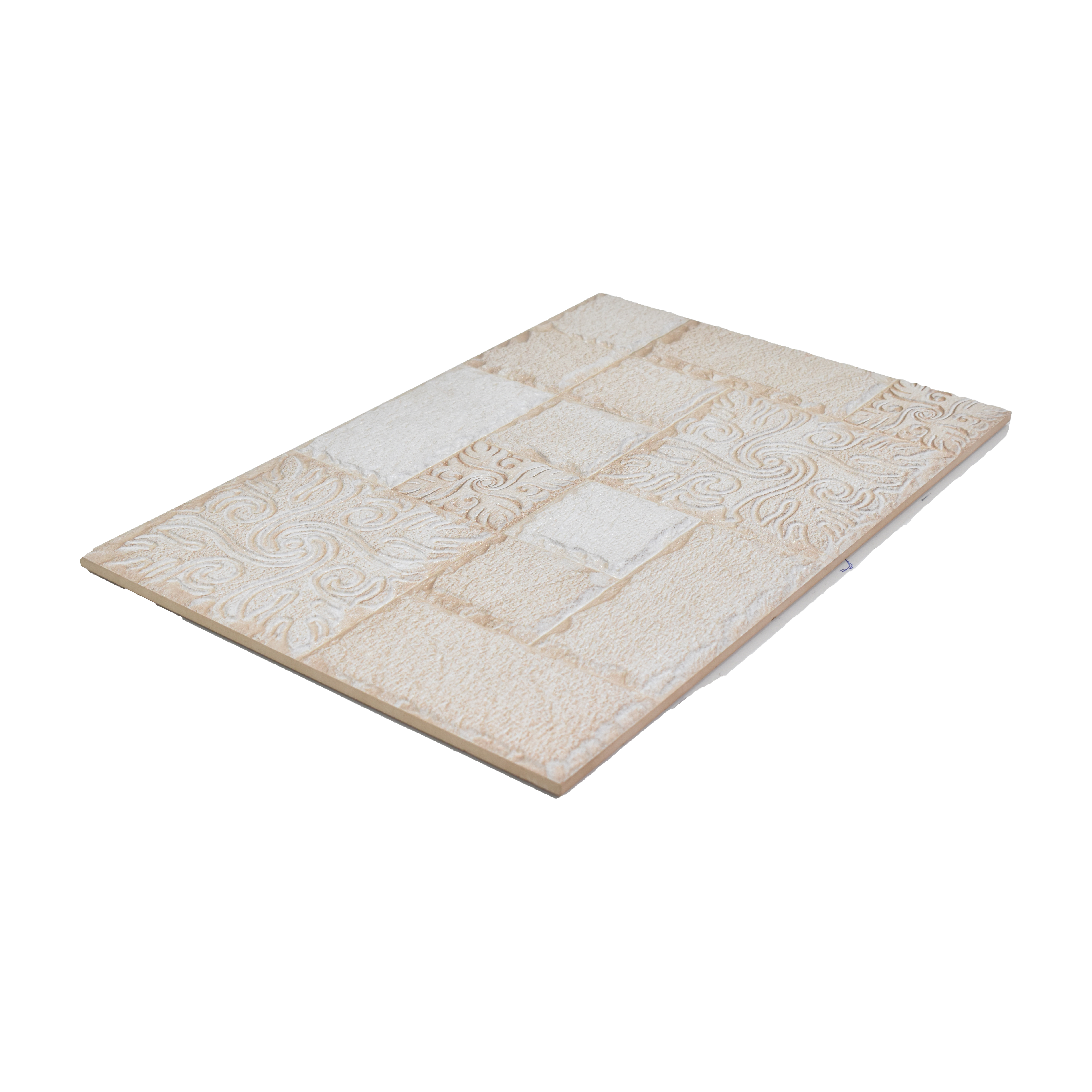 TL 00110 A Cream 18 x 12 inch Matte Finish Ceramic High Depth Elevation Wall Tile - 8 mm