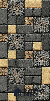TL 00110 B Yellowish Grey 18 x 12 inch Matte Finish Ceramic High Depth Elevation Wall Tile - 8 mm