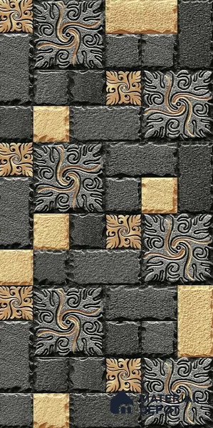 TL 00110 B Yellowish Grey 18 x 12 inch Matte Finish Ceramic High Depth Elevation Wall Tile - 8 mm