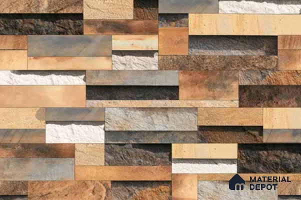 TL 03526 B Dark Brown 450x300 mm Sugar Finish Ceramic Elevation Wall Tile - 9 mm
