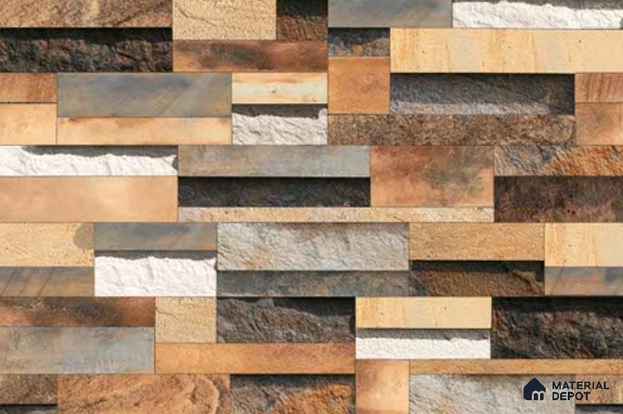 TL 03526 B Dark Brown 450x300 mm Sugar Finish Ceramic Elevation Wall Tile - 9 mm