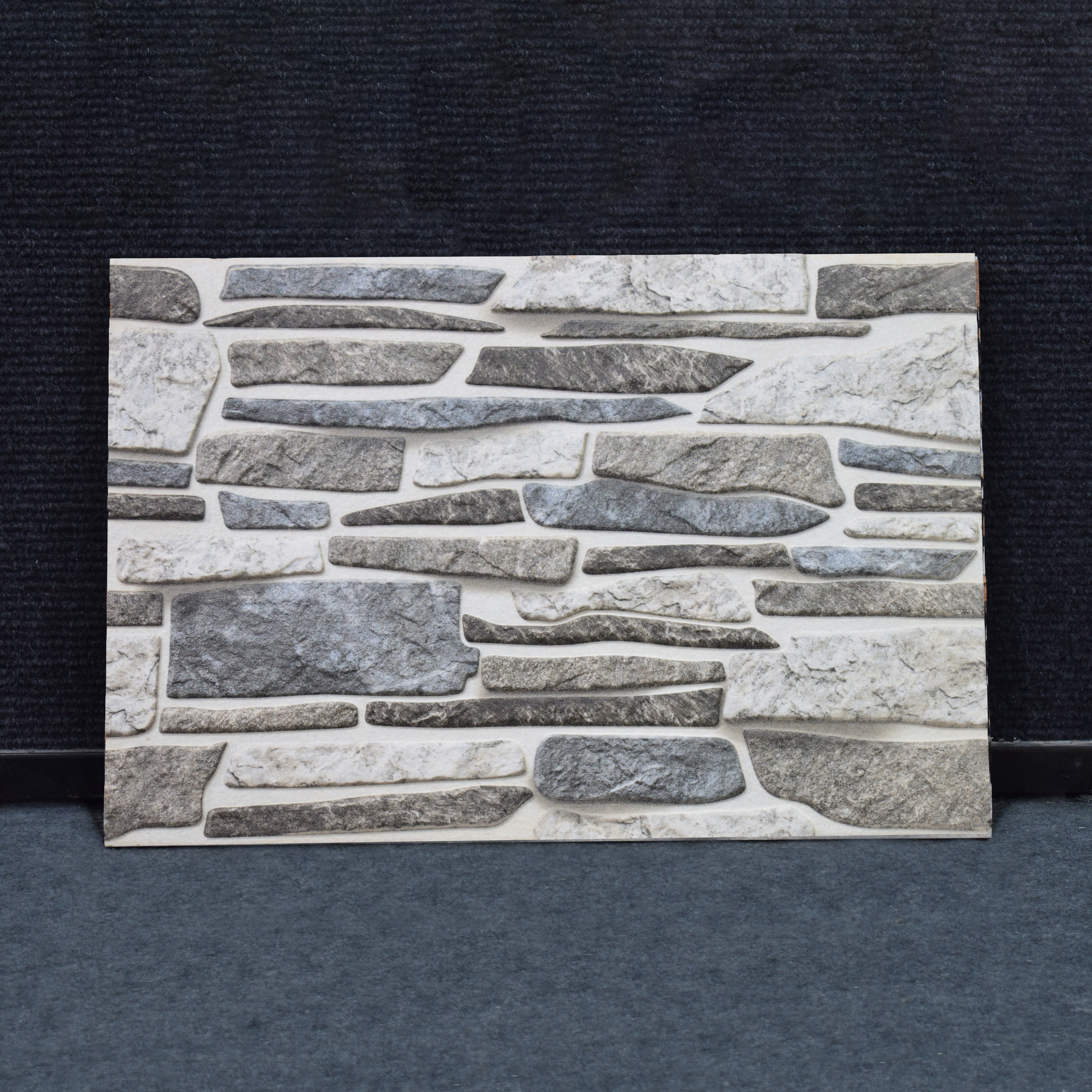 TL 00115 Foggy Grey 18 x 12 inch Matte Finish Ceramic High Depth Elevation Wall Tile - 8 mm