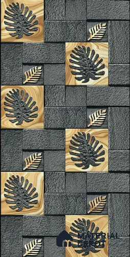 TL 00116 Grayscale Grey 18 x 12 inch Matte Finish Ceramic High Depth Elevation Wall Tile - 8 mm