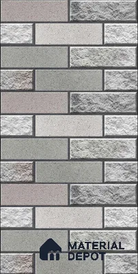 TL 00122 B Graphite Grey 18 x 12 inch Matte Finish Ceramic High Depth Elevation Wall Tile - 8 mm