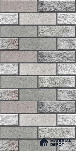 TL 00122 B Graphite Grey 18 x 12 inch Matte Finish Ceramic High Depth Elevation Wall Tile - 8 mm