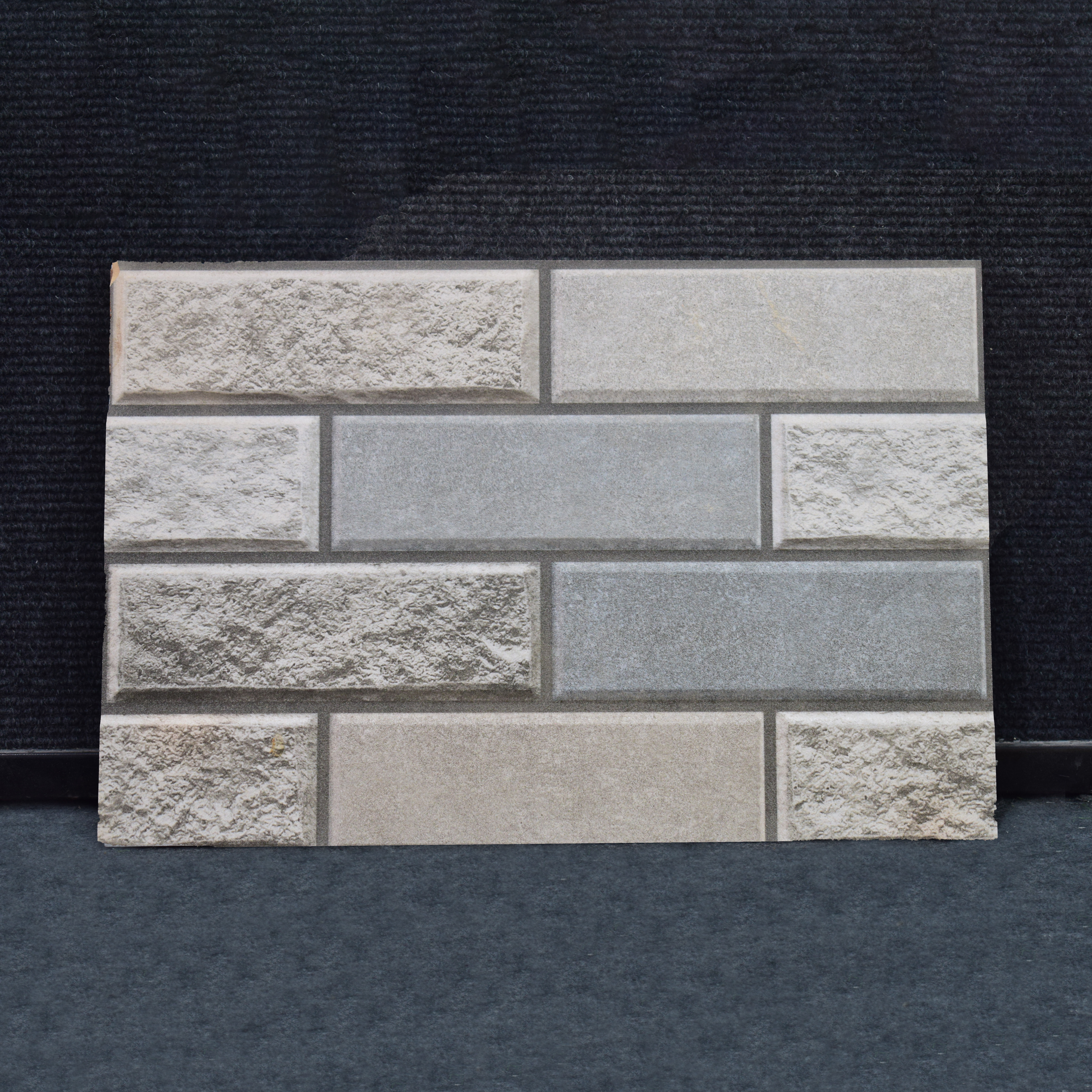 TL 00122 B Graphite Grey 18 x 12 inch Matte Finish Ceramic High Depth Elevation Wall Tile - 8 mm