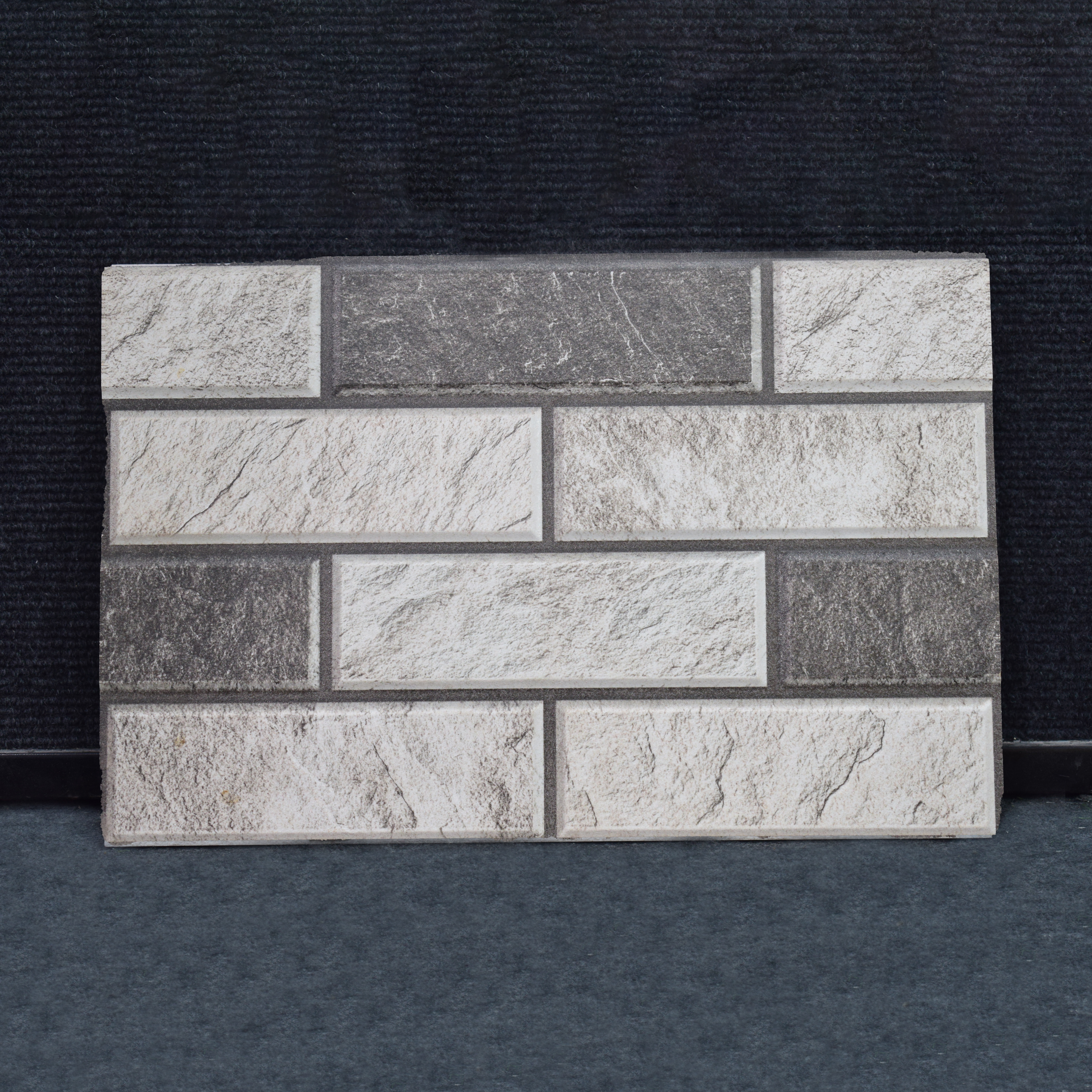 TL 00122 A Lead Grey 18 x 12 inch Matte Finish Ceramic High Depth Elevation Wall Tile - 8 mm