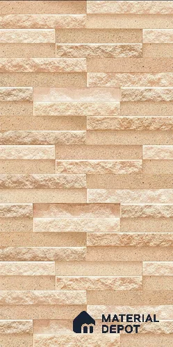 TL 00117 A Oyster Beige 18 x 12 inch Matte Finish Ceramic High Depth Elevation Wall Tile - 8 mm