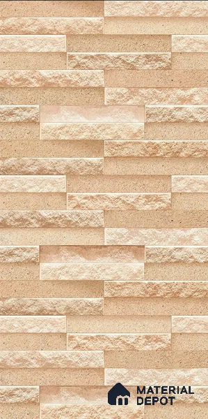 TL 00117 A Oyster Beige 18 x 12 inch Matte Finish Ceramic High Depth Elevation Wall Tile - 8 mm