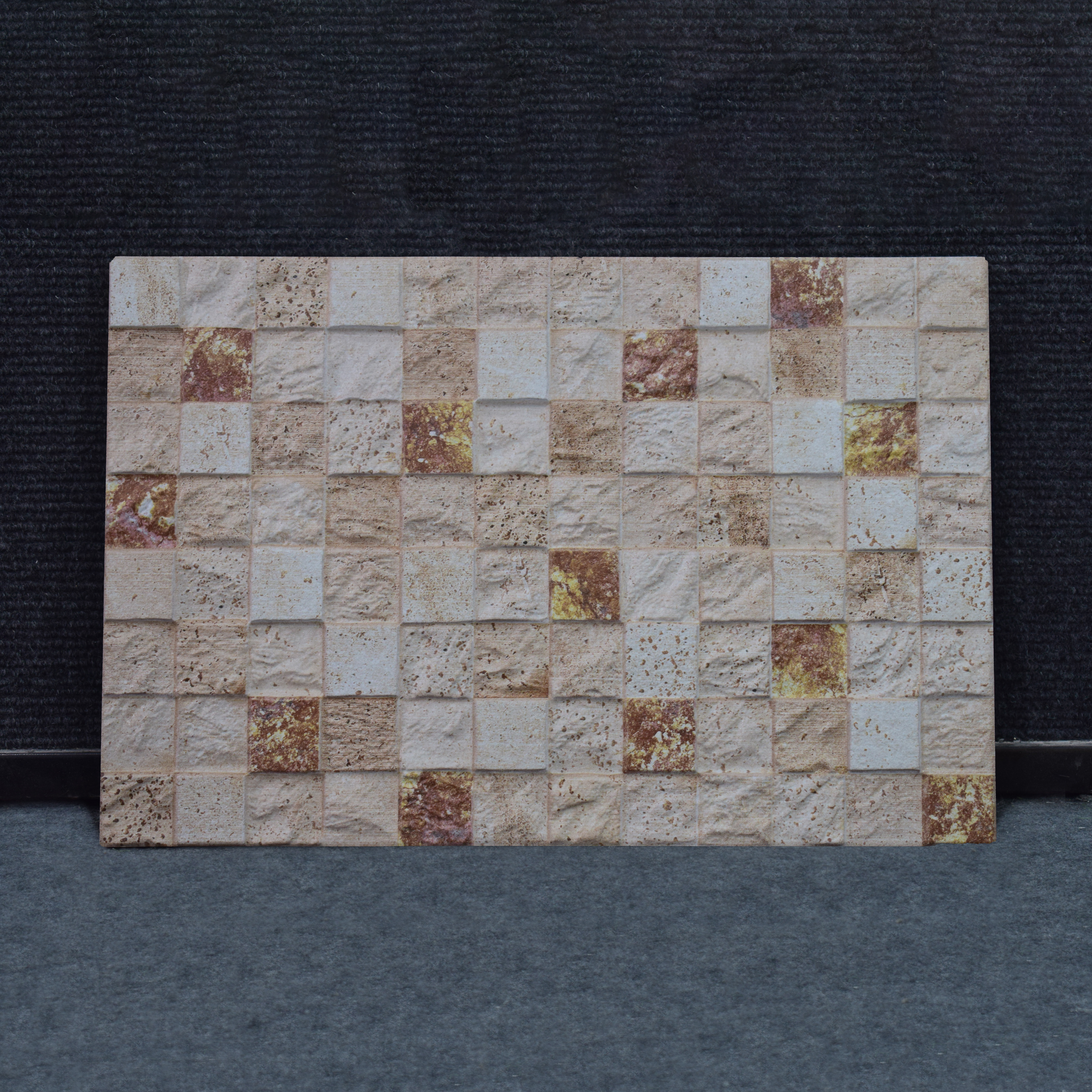 TL 00107 Sandy Beige 18 x 12 inch Matte Finish Ceramic High Depth Elevation Wall Tile - 8 mm