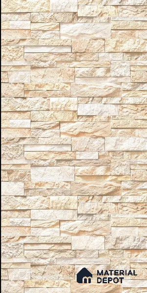 TL 00114 B Buff Beige 18 x 12 inch Matte Finish Ceramic High Depth Elevation Wall Tile - 8 mm