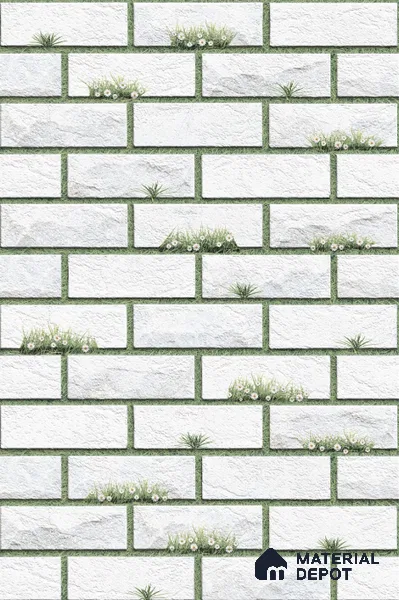 TL 00144 White 2 ft x 1 ft Matte Finish Ceramic Elevation Wall Tile - 9 mm