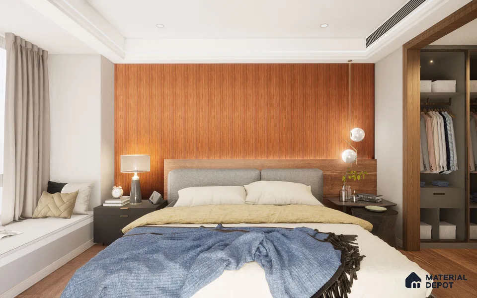 Brown Wooden Louver PN 00283 10 ft x 12 inch PVC Panel - 8.5 mm | Suitable for Feature Wall, TV Unit & Living Room | Width is Subjected to 5% Variation