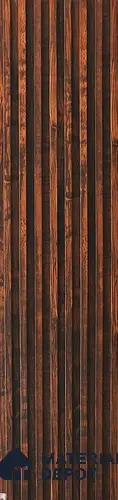 Brown Wooden Look WPC Louver/Panel 9.5 Ft x 6.5 inch - 23 mm | Ideal for Feature Wall, Living Room, Bedroom, Home, Office | PN 00249 | Width is Subjected to 5% Variation
