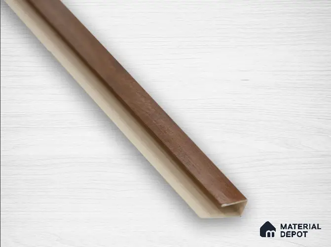 Brown Wood Look PVC Louver/Panel | 10 ft | 10 - mm | U Trim| Compatible For Panel - PN 06212