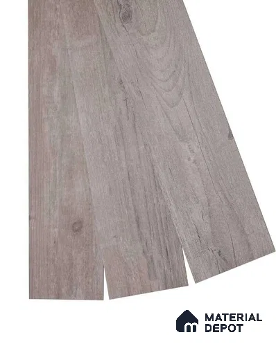 PVC Vinyl Floor Steel Grey Crystal Finish Vinyl Luxe VF 00153 | 3 ft x 6 Inch x 2 mm | Wear Layer: 0.15 mm | UV Coating | Waterproof | Suitable for Flooring, Living Room, Bedroom