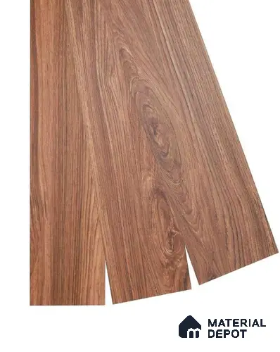 PVC Vinyl Floor Burma Teak Crystal Finish Vinyl Luxe VF 00156 | 3 ft x 6 Inch x 2 mm | Wear Layer: 0.15 mm | UV Coating | Waterproof | Suitable for Flooring, Living Room, Bedroom