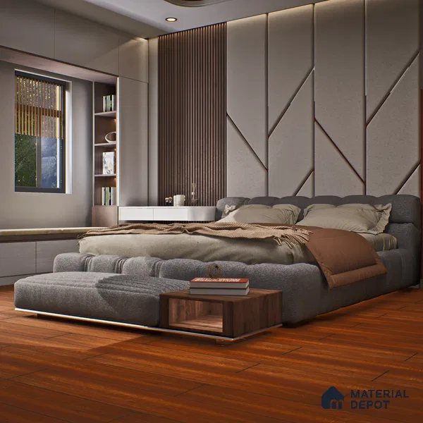 HDF Laminate Wood Floor Crystal Finish Heirloom LF 00268 | 4 ft x 7.8 inch x 12 mm | AC4 Grade | Arc Click With Wax Coating | Paper Joint Groove | Suitable for Flooring, Living Room, Bedroom