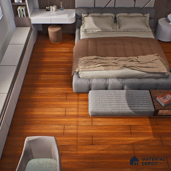 HDF Laminate Wood Floor Crystal Finish Heirloom LF 00268 | 4 ft x 7.8 inch x 12 mm | AC4 Grade | Arc Click With Wax Coating | Paper Joint Groove | Suitable for Flooring, Living Room, Bedroom