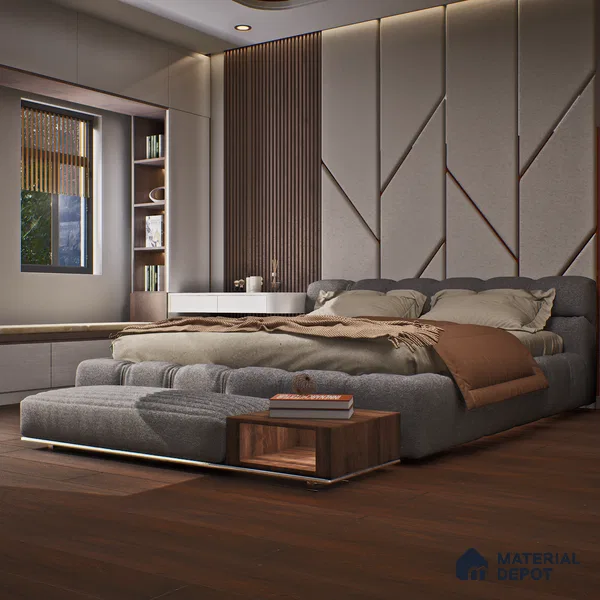 HDF Laminate Wood Floor Crystal Finish Heirloom LF 00271 | 4 ft x 7.8 inch x 12 mm | AC4 Grade | Arc Click With Wax Coating | Paper Joint Groove | Suitable for Flooring, Living Room, Bedroom
