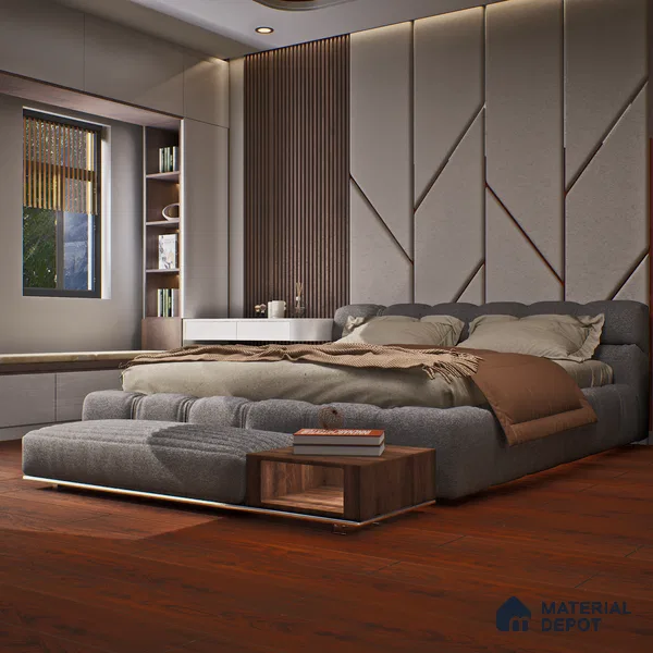 HDF Laminate Wood Floor Crystal Finish Heirloom LF 00269 | 4 ft x 7.8 inch x 12 mm | AC4 Grade | Arc Click With Wax Coating | Paper Joint Groove | Suitable for Flooring, Living Room, Bedroom