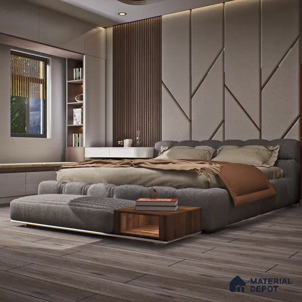 HDF Laminate Wood Floor Crystal Finish Heirloom LF 00270 | 4 ft x 7.8 inch x 12 mm | AC4 Grade | Arc Click With Wax Coating | Paper Joint Groove | Suitable for Flooring, Living Room, Bedroom