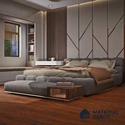 HDF Laminate Wood Floor Crystal Finish Heirloom LF 00267 | 4 ft x 7.8 inch x 12 mm | AC4 Grade | Arc Click With Wax Coating | Paper Joint Groove | Suitable for Flooring, Living Room, Bedroom