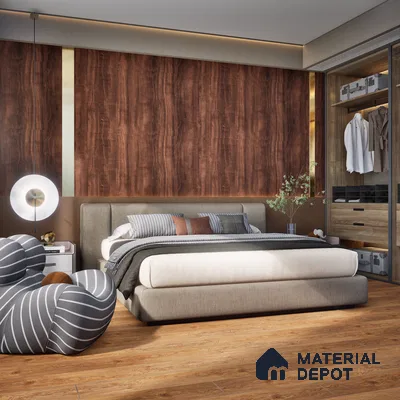 HDF Laminate Wood Floor Crystal Finish Heirloom LF 00272 | 4 ft x 7.8 inch x 12 mm | AC4 Grade | Arc Click With Wax Coating | Paper Joint Groove | Suitable for Flooring, Living Room, Bedroom