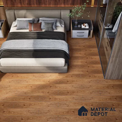 HDF Laminate Wood Floor Crystal Finish Heirloom LF 00272 | 4 ft x 7.8 inch x 12 mm | AC4 Grade | Arc Click With Wax Coating | Paper Joint Groove | Suitable for Flooring, Living Room, Bedroom