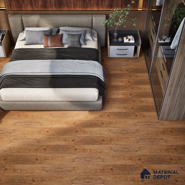 HDF Laminate Wood Floor Crystal Finish Heirloom LF 00272 | 4 ft x 7.8 inch x 12 mm | AC4 Grade | Arc Click With Wax Coating | Paper Joint Groove | Suitable for Flooring, Living Room, Bedroom