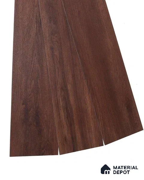 Mocha Crystal Finish Vinyl Flooring | VF 00139 | 3 ft x 6 Inch - 1.5 mm | UV Coated Suitable For Bedroom, Office & Indoor Sports Area