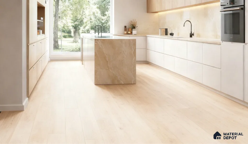 HDF Base Laminate Wood Floor Frosted Nordic Oak Matte Finish Wax Coated LF 00364 E | 48 inch x 8 inch x 8 mm | AC4 | Suitable for Flooring, Living Room, Bedroom