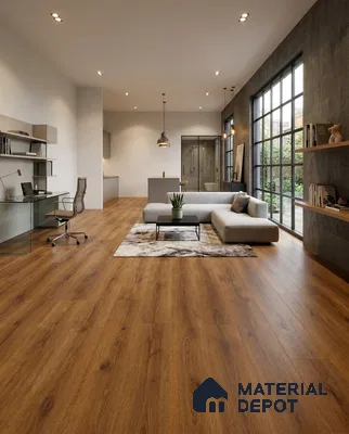HDF Base Laminate Wood Floor Smoked Chestnut Matte Finish Wax Coated LF 00364 F | 48 inch x 8 inch x 8 mm | AC4 | Suitable for Flooring, Living Room, Bedroom